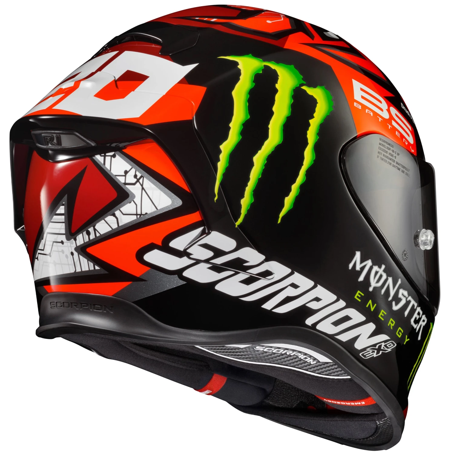 Scorpion EXO-R1 AIR Quartararo Helmet - DOT/ECE 4 Scorpion EXO-R1 AIR Quartararo Helmet - DOT/ECE - Image 4