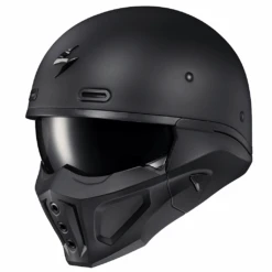 Scorpion Covert X Solid Helmets - DOT -Scorpion Shop CovertX MatteBlack 34Front