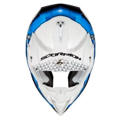 Scorpion VX-16 Prism Helmet - DOT 18 Scorpion VX-16 Prism Helmet - DOT -Scorpion Shop Scorpion Exo VX16 Prism Blue WhiteFront Top