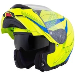 Scorpion EXO-GT3000 Sync Helmets - Dot -Scorpion Shop Scorpion EXO GT3000 Sync Matte Neon Blue open 41691.1459884304