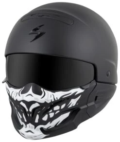 Scorpion EXO Covert Skull Face Mask -Scorpion Shop scorpion covert skull face mask black white 2