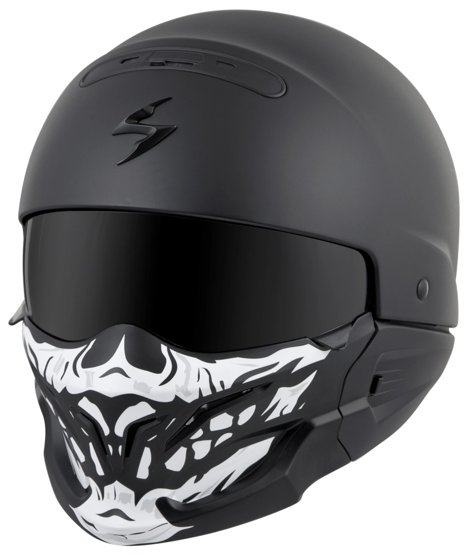 Scorpion EXO Covert Skull Face Mask Black/White [Open Box] - Image 3